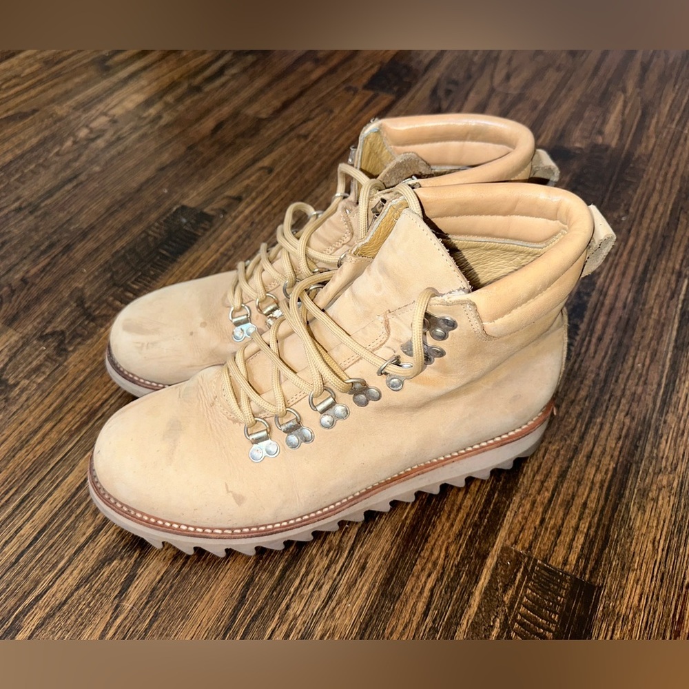 Kith Ronnie Fieg x Caminando Ripple Mountain Mid Boots Tan Leather Size 10